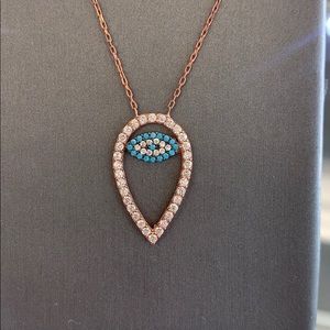 Evil eye necklace - Rose Gold plated